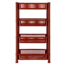 Delcasa DC1849 4 Layer Kitchen Storage Rack - Storage Trolley Cart, Multi-Purpose Trolley Organizer Cart, Storage Organiser with Ergonomic Handles | Ideal for Bathroom, Kitchen, Office, Libr