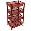 Delcasa DC1849 4 Layer Kitchen Storage Rack - Storage Trolley Cart, Multi-Purpose Trolley Organizer Cart, Storage Organiser with Ergonomic Handles | Ideal for Bathroom, Kitchen, Office, Libr