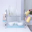 حامل تجفيف الصحون (شكاكة) بطبقتين  2 -Layer Dish Drainer Rack - Delcasa