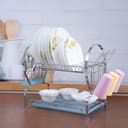 حامل تجفيف الصحون (شكاكة) بطبقتين  2 -Layer Dish Drainer Rack - Delcasa