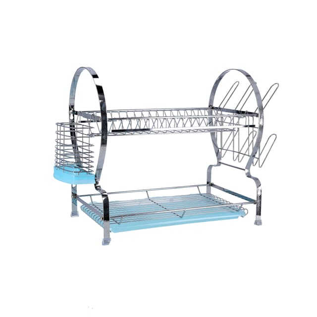 حامل تجفيف الصحون (شكاكة) بطبقتين  2 -Layer Dish Drainer Rack - Delcasa
