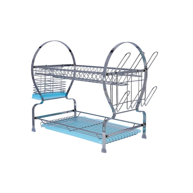 حامل تجفيف الصحون (شكاكة) بطبقتين  2 -Layer Dish Drainer Rack - Delcasa