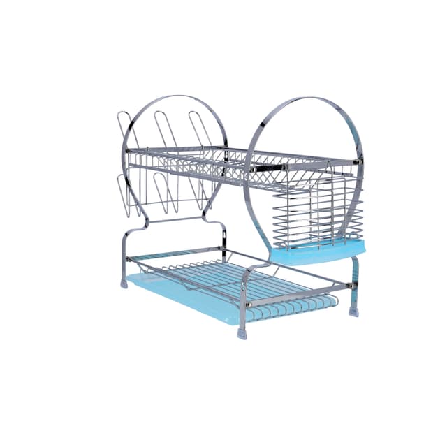 حامل تجفيف الصحون (شكاكة) بطبقتين  2 -Layer Dish Drainer Rack - Delcasa