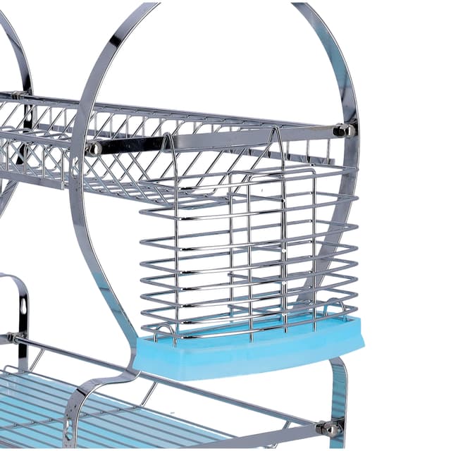 حامل تجفيف الصحون (شكاكة) بطبقتين  2 -Layer Dish Drainer Rack - Delcasa