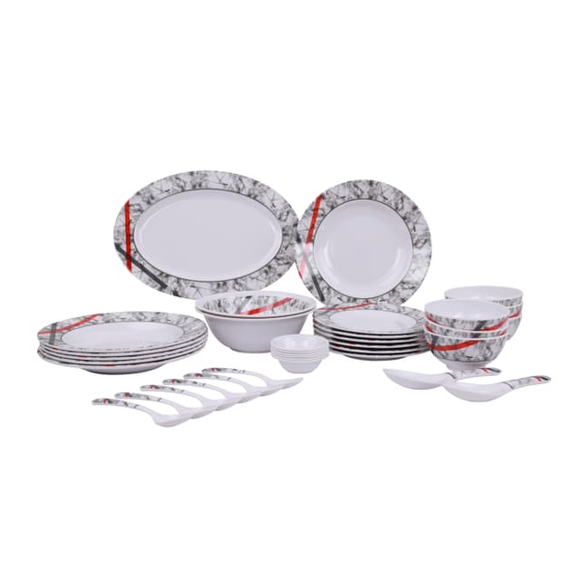 طقم سفرة طعام ميلامين 35 قطعة ديلكاسا Melamineware Dinner Set Delcasa - 285791