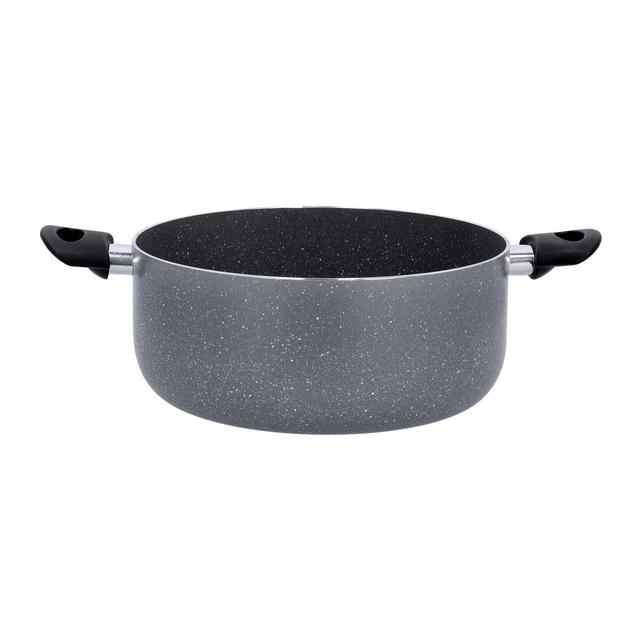 Delcasa GRANITE COATED ALUMINIUM NON-STICK CASSEROLE, DC1903,30CM – INDUCTION SAFE, ECO-FRIENDLY 3-LAYER GRANITE COATING- TEMPERED GLASS LID, BAKELITE HANDLE & KNOB - COOKWARE CASSEROLE PAN,30X13CM - SW1hZ2U6NDI0NjUx