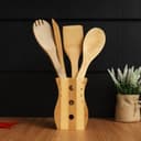 Delcasa 5Pcs Bamboo Kitchen Tools