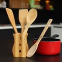 Delcasa 5Pcs Bamboo Kitchen Tools
