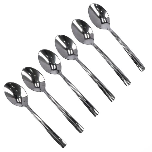 Delcasa 6 PC Tea Spoon Set, 19 cm Stainless Steel Teaspoons, DC1945, Tea or Coffee Stirring Spoons, Yogurt Spoon, Dessert spoon – Dishwasher safe & Stain resistant, Cutlery Spoons for Kitchen or Restaurant - SW1hZ2U6NDA5NDQ2