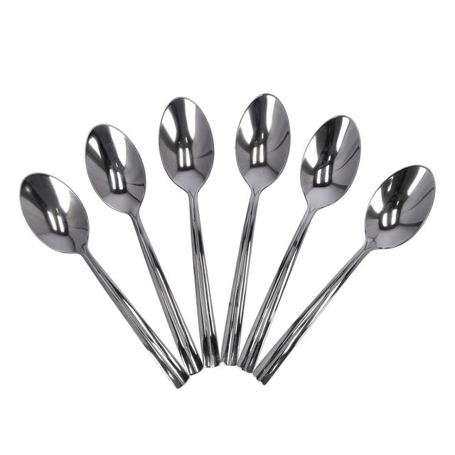 Delcasa 6 PC Tea Spoon Set, 19 cm Stainless Steel Teaspoons, DC1945, Tea or Coffee Stirring Spoons, Yogurt Spoon, Dessert spoon – Dishwasher safe & Stain resistant, Cutlery Spoons for Kitchen or Restaurant - SW1hZ2U6NDA5NDM2