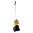 Delcasa Jumbo Dust Pan And Brush,DC1966 | Long Handle Plastic Made | Mounted Dustpan Design | Broom And Dust Pan Cleaning Set For Schools,Restaurants,Hospitals,Offices - 184623