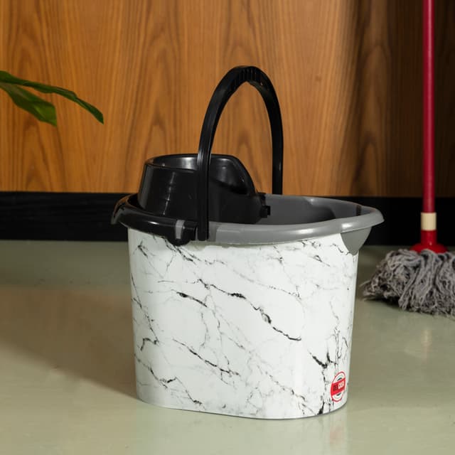 دلو ممسحة أرضيات - 14 لتر Mop Bucket with Squeezer - Delcasa - 178618