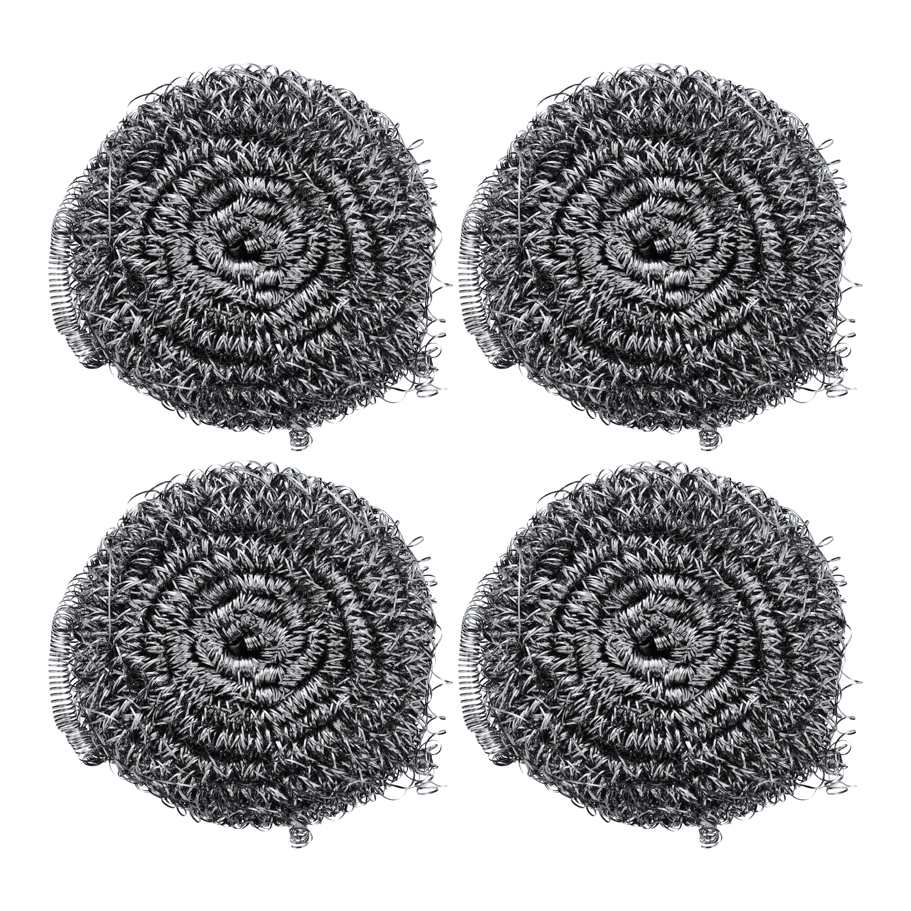 Delcasa 4 Pcs Steel Wool,DC2019 | Ideal for Cast Iron Pans,Powerful Scrubbing for Stubborn Messes | Scrubber for Kitchens,Bathroom and More