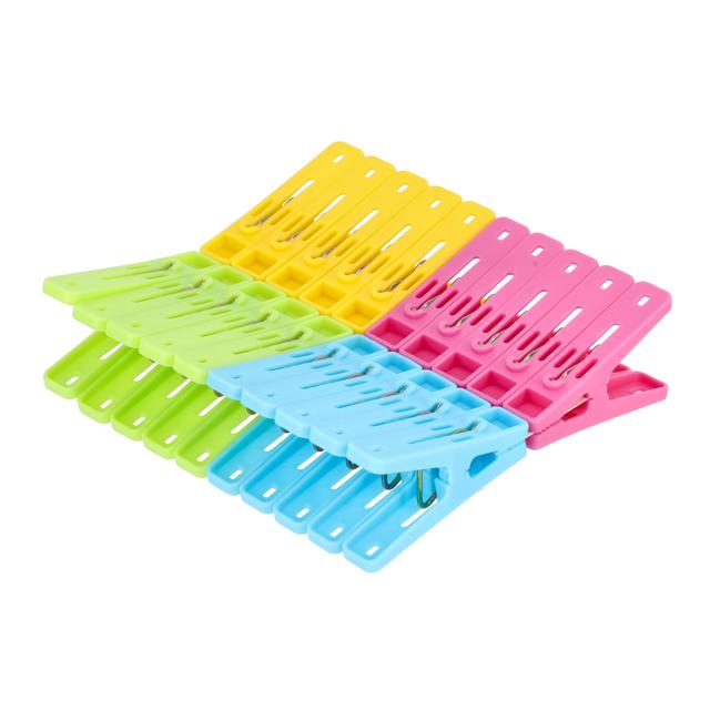 Delcasa 20Pcs Plastic Cloth Clip, Reusable Laundry Clips, DC2023