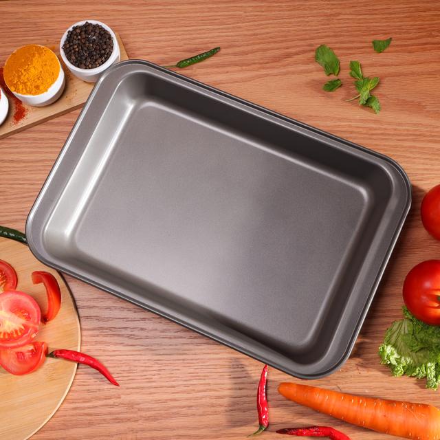 Delcasa Roaster Pan, Carbon Steel, Non-Stick Coating, DC2036 - For Oven Use Only, Deep Large Roasting Tin, Premium Quality, Easy to Clean - SW1hZ2U6NDI1ODc2