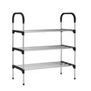 Delcasa 3 Tier Shoe Rack, Chrome-Finish Durable Iron, DC2053 | Unit Entryway Shelf Stackable Cabinet | Perfect for Bedroom, Closet, Entryway, Dorm Room - SW1hZ2U6NDI0Mjg5