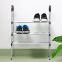 Delcasa 3 Tier Shoe Rack, Chrome-Finish Durable Iron, DC2053 | Unit Entryway Shelf Stackable Cabinet | Perfect for Bedroom, Closet, Entryway, Dorm Room - SW1hZ2U6NDI0Mjg3