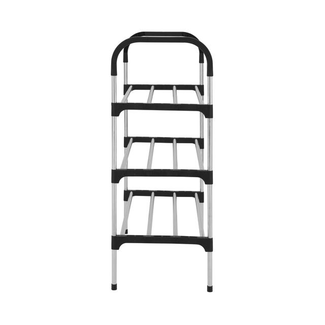 Delcasa 3 Tier Shoe Rack, Chrome-Finish Durable Iron, DC2053 | Unit Entryway Shelf Stackable Cabinet | Perfect for Bedroom, Closet, Entryway, Dorm Room - SW1hZ2U6NDI0Mjkz