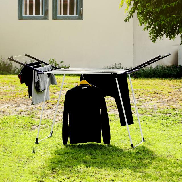 Delcasa Cloth Dry Stand, 18m Drying Space, DC2055 | Drying Rack for all Types of Cloths  | Hang Your Clothes Freely or With Hangers | Easy Folding Sturdy - SW1hZ2U6NDI2ODAz