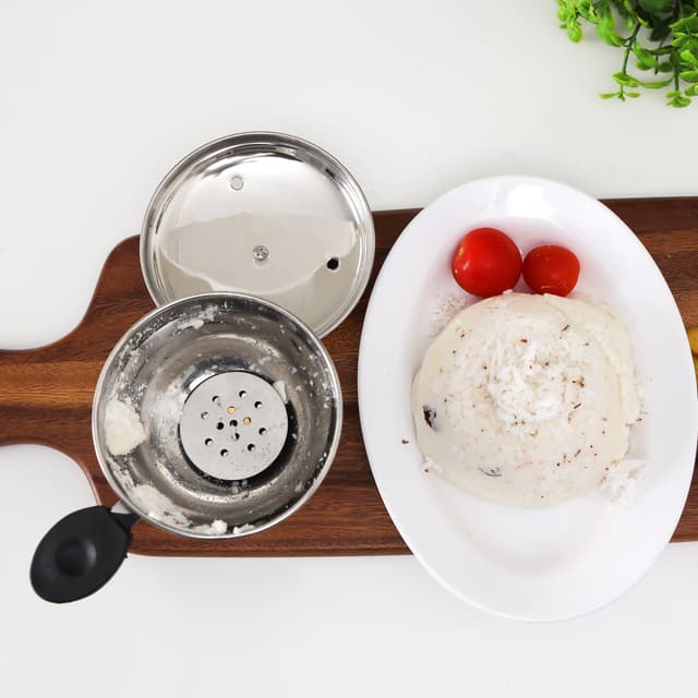 Delcasa Chiratta Puttu Maker, Satinless Steel, DC2065 | Use With Pressure Cooker | Heat-Resistant Bakelite Knob And Handle | Kitchen, Dining