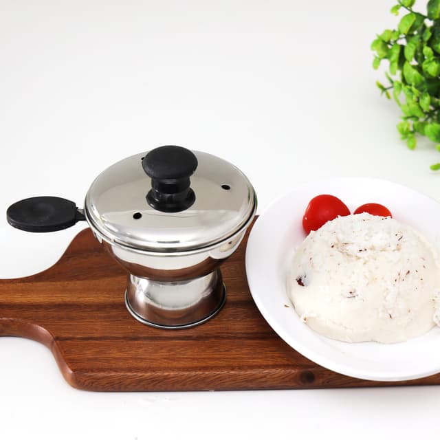 Delcasa Chiratta Puttu Maker, Satinless Steel, DC2065 | Use With Pressure Cooker | Heat-Resistant Bakelite Knob And Handle | Kitchen, Dining