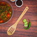 Delcasa Bamboo Slotted Spoon,100% Natural Bamboo,DC2099 | Resist High Temperature & Corrosion | Won't Scratch Your Pots & Pans | Bamboo Spoon Can Be Used for Frying,Serving,Cooking - 185876