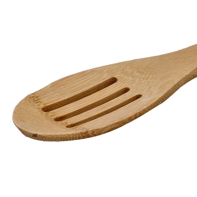 Delcasa Bamboo Slotted Spoon,100% Natural Bamboo,DC2099 | Resist High Temperature & Corrosion | Won't Scratch Your Pots & Pans | Bamboo Spoon Can Be Used for Frying,Serving,Cooking - 185878