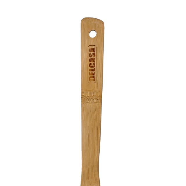 Delcasa Bamboo Slotted Spoon,100% Natural Bamboo,DC2099 | Resist High Temperature & Corrosion | Won't Scratch Your Pots & Pans | Bamboo Spoon Can Be Used for Frying,Serving,Cooking - 185880