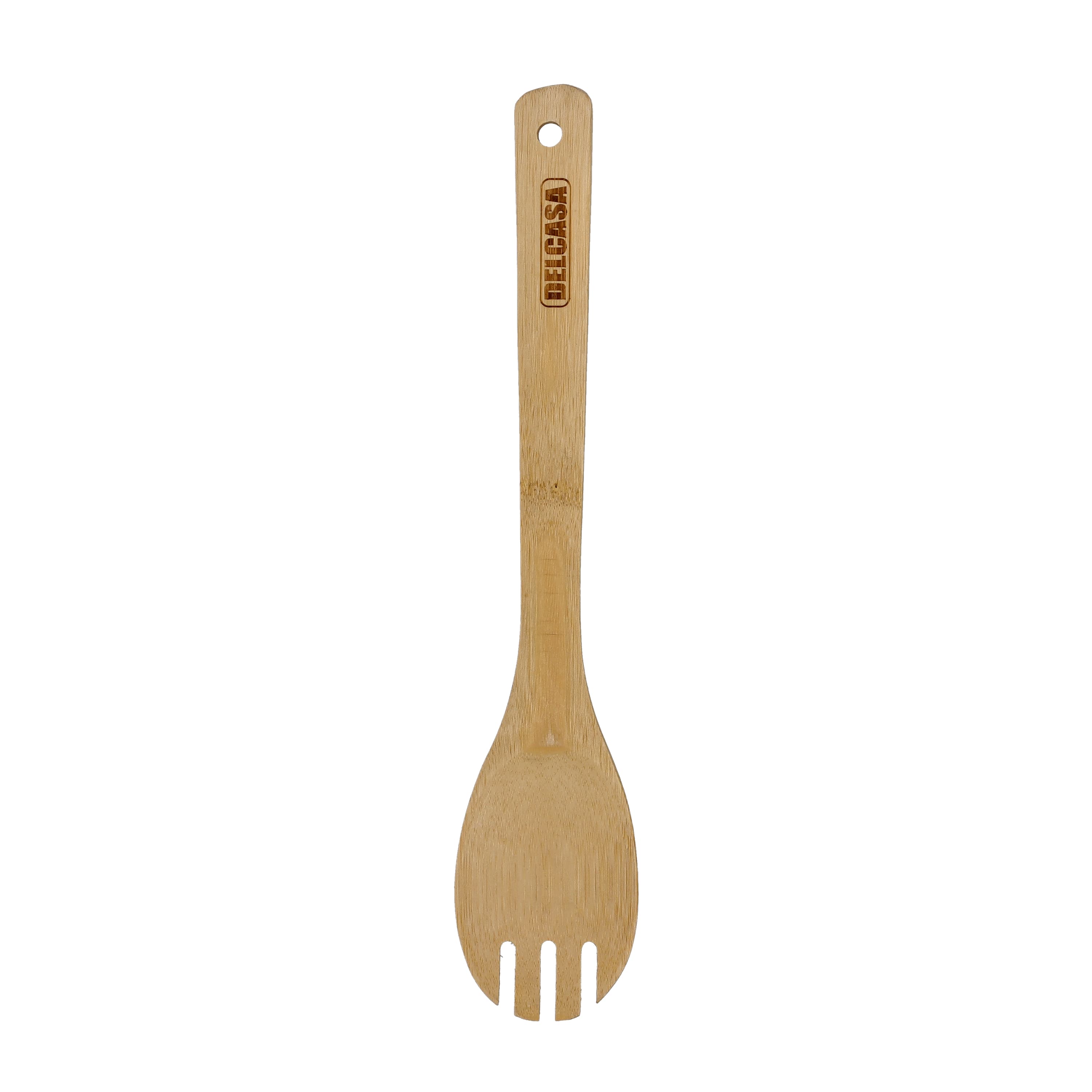 Delcasa Bamboo Spaghetti Server,100% Natural Bamboo,DC2101 | Won't Scratch Your Pots & Pans | Resist High Temperature & Corrosion | Bamboo Serving Spoon for Cooking or Serving