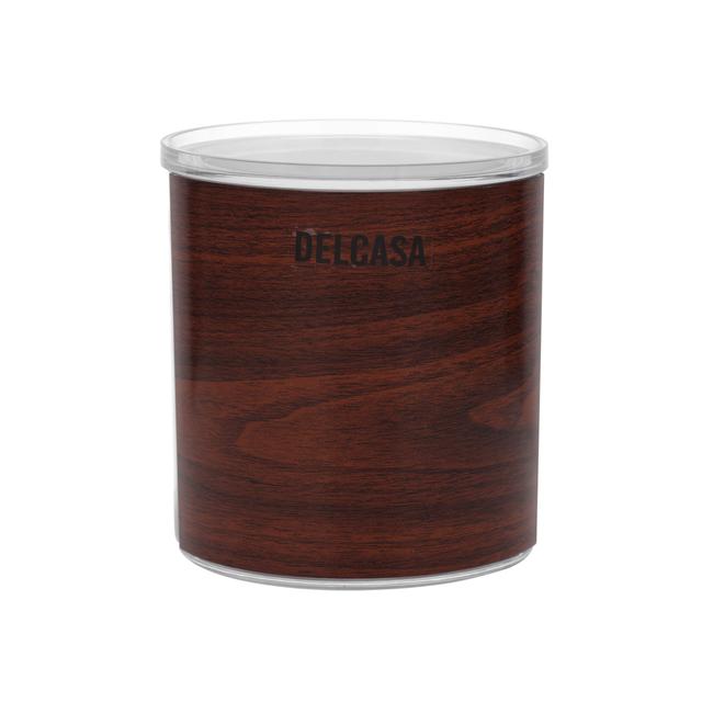 Delcasa Round Canister, 820ml, DC2115 | 100% Food Grade Material & BPA-Free | Elegant Wooden Design | Unbreakable, Strong & Highly Durable | Perfect For Every Day Use - SW1hZ2U6NDI2NzM1