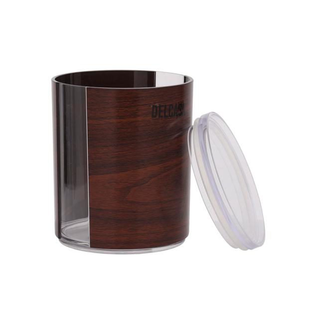 Delcasa Round Canister, 820ml, DC2115 | 100% Food Grade Material & BPA-Free | Elegant Wooden Design | Unbreakable, Strong & Highly Durable | Perfect For Every Day Use - SW1hZ2U6NDI2NzQ5