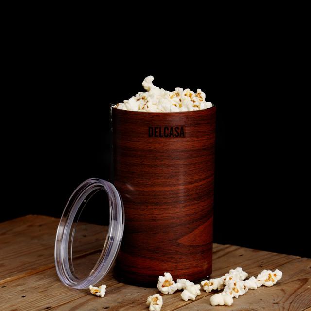 Delcasa Round Canister, 1440ml, DC2117 | 100% Food Grade Material & BPA-Free | Elegant Wooden Design | Unbreakable, Strong & Highly Durable | Perfect For Every Day Use - SW1hZ2U6NDI2NjIy