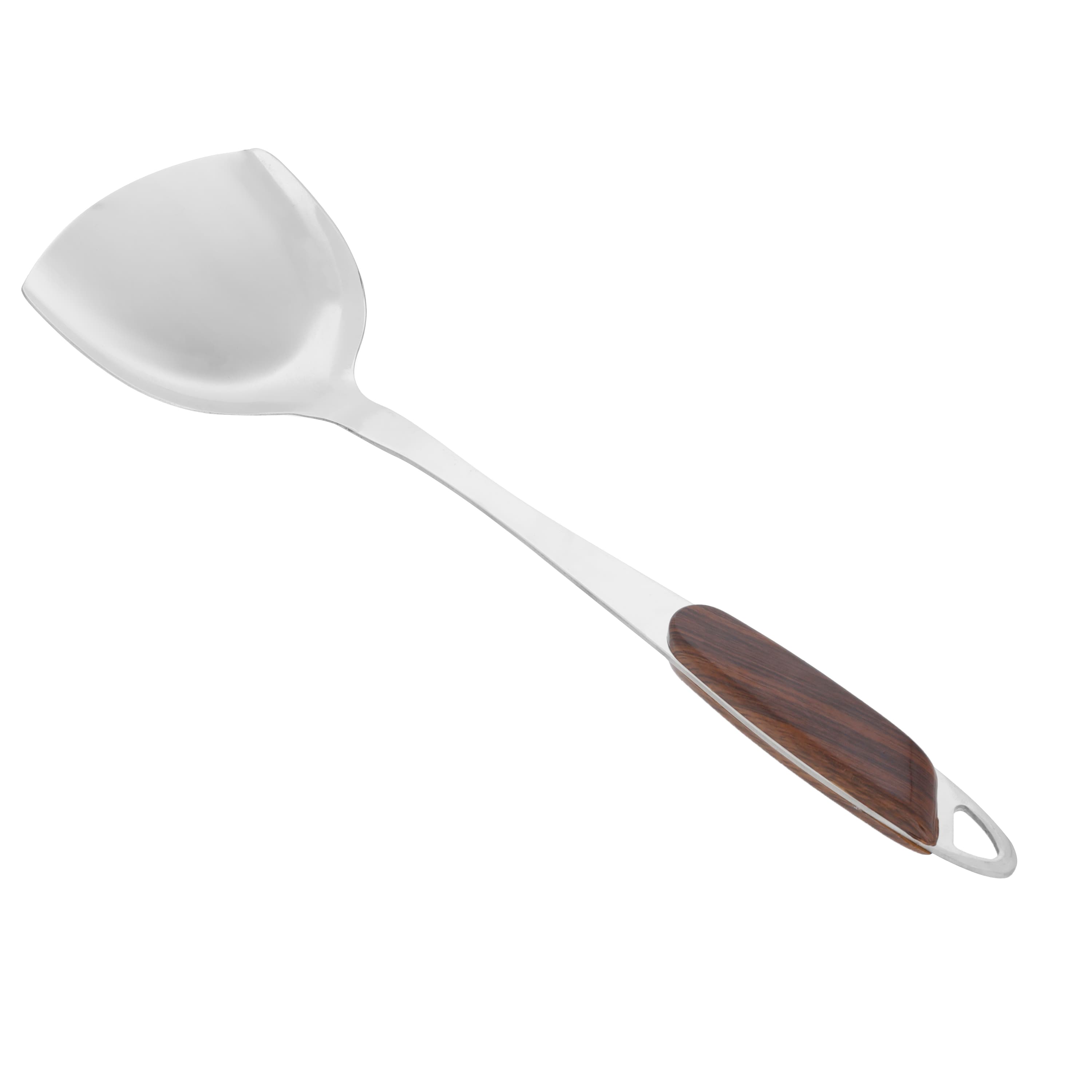 Delcasa Stainless Steel Turner With Wood Finish Handle,DC2147 | Fish Turner Spatula For Cooking Flipping Frying Tuna Steak Eggs Pancake | Easy To Clean,Dishwasher Safe