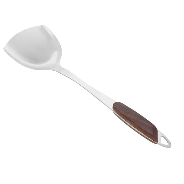 Delcasa Stainless Steel Turner With Wood Finish Handle,DC2147 | Fish Turner Spatula For Cooking Flipping Frying Tuna Steak Eggs Pancake | Easy To Clean,Dishwasher Safe - 297949