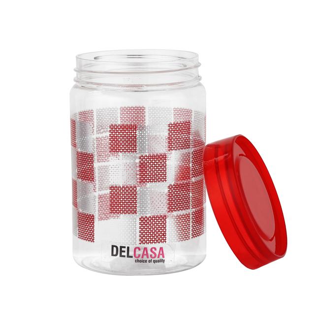 Delcasa Plastic Canister, 500ml Capacity, DC2180 | PET Plastic & Transparent | Wide Mouth | Lightweight & Durable | Easy To Clean | Food Friendly - SW1hZ2U6NDI2Njk2