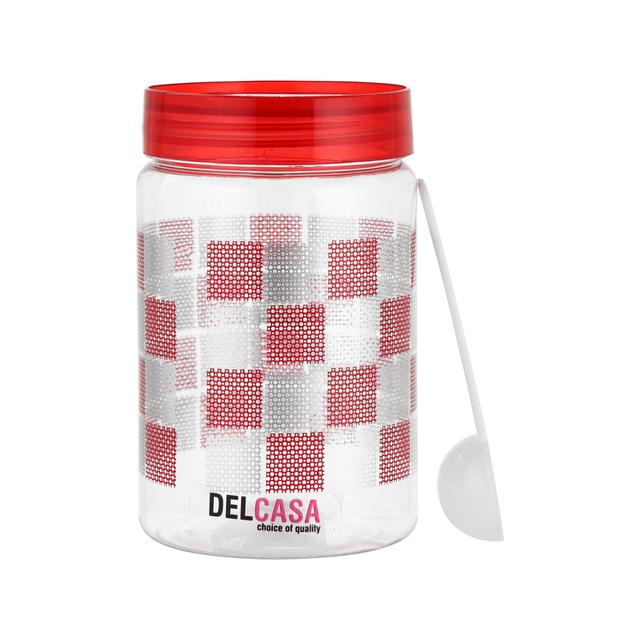 Delcasa Plastic Canister, 500ml Capacity, DC2180 | PET Plastic & Transparent | Wide Mouth | Lightweight & Durable | Easy To Clean | Food Friendly - SW1hZ2U6NDI2Njg2