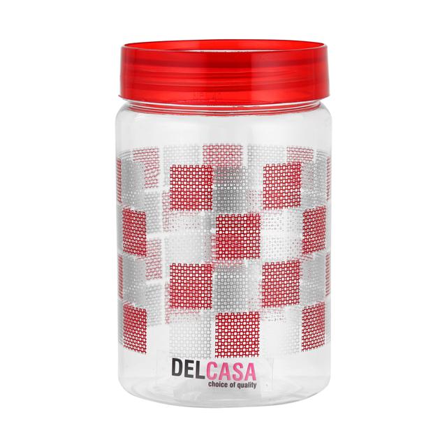 Delcasa Plastic Canister, 800ml Capacity, DC2181 | PET Plastic & Transparent | Wide Mouth | Lightweight & Durable | Easy To Clean | Food Friendly - SW1hZ2U6NDI2NzMy