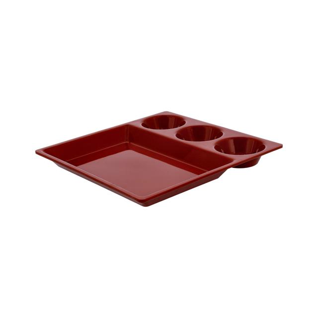 Delcasa Dosa Tray, BPA Free,438 G, DC2310 - Premium Quality Food Grade Melamine, Durable and Chip Resistant, Dishwasher Safe, 4 Compartment Dosa Tray, Serving Platter, Tray Great for Everyday Use - SW1hZ2U6NDI2MTc4