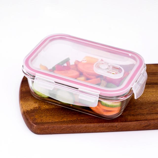 Delcasa Airtight Glass Container, 400ml Capacity, DC2376 | High Borosilicate Glass | Durable Heat Resistant Borosilicate Glass Dishwasher/Oven/Freezer Safe | Leak Proof Glass Meal Prep Containers - SW1hZ2U6NDIxODk2