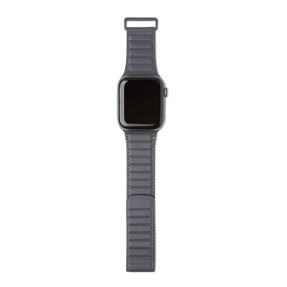 Decoded Leather Magnetic Traction Strap 40mm / 38mm - Made for Apple Watch Series SE/6/5/4/3/2/1, Full Grain Leather, Magnetic Closure System, Lightweight & Ultra Thin - Anthracite