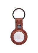 Decoded Leather Keychain for AirTag - Made for Apple AirTag, Full Grain Leather, Solid Fit, Secure, Stylish, Easy Install - Cinnamon Brown - SW1hZ2U6MzYwNzYx