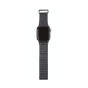 Decoded - 42-44mm Leather Magnetic Traction Strap for Apple Watch Series 5, 4, 3, 2, and 1 - Black - SW1hZ2U6MzYwNzg5