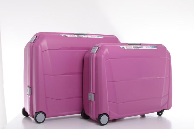 طقم حقائب سفر عدد 2 مادة PP بعجلات دوارة زهري PARA JOHN - Travel Luggage Suitcase Set of 2 - Pink - SW1hZ2U6NDE5MDg5