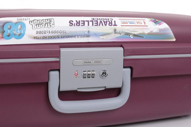 طقم حقائب سفر عدد 2 مادة PP بعجلات دوارة أحمر برغندي PARA JOHN – Travel Luggage Suitcase Set of 2 – BURGUNDY - SW1hZ2U6NDE5MDYz