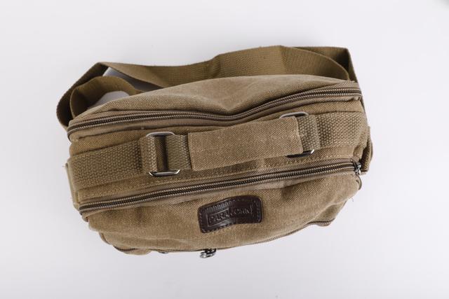 شنطة كتف متعددة الإستخدامات لون بيج Canvas Office Shoulder Bag - Multipurpose Mini Shoulder/Travel Utility Work Bag - PARA JOHN - SW1hZ2U6NDE2NjY1