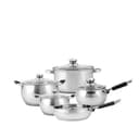 مجموعة القدور من ستانلس ستيل عدد 4 من رويال فورد Casserole Saucepan Pots With Lids And Frypan - 172392