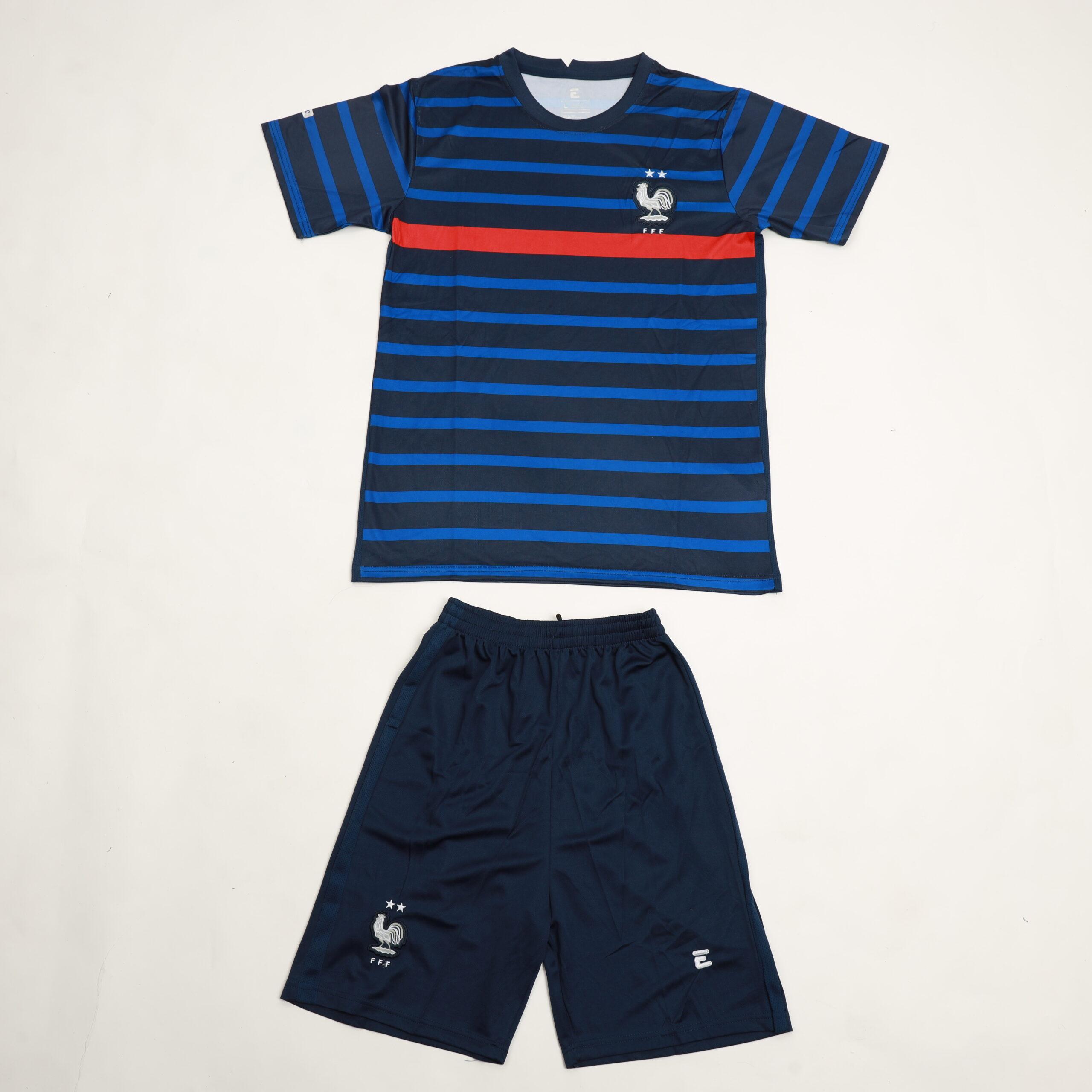 طقم رياضة رجالي فرنسا لارج Men's Jersey Set - Ecka