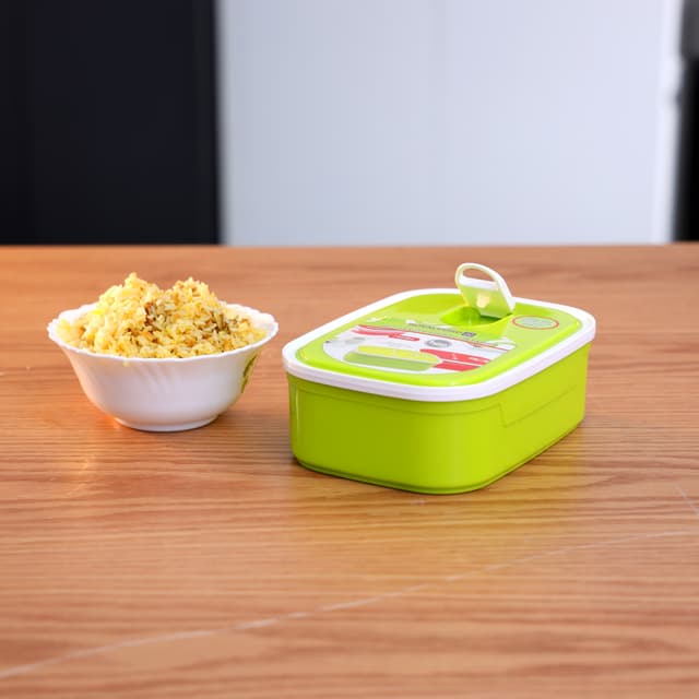 حافظة طعام مع غطاء و قفل 790مل أخضر Royalford - 790Ml Rect Food Container/Green 1X24