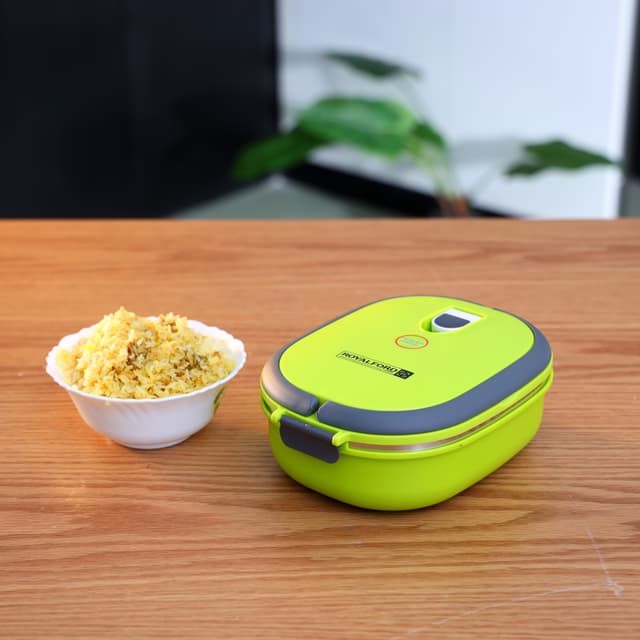 Royalford S/S Lunch Box (square)/Green 1X36