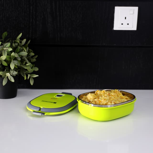 Royalford S/S Lunch Box (square)/Green 1X36